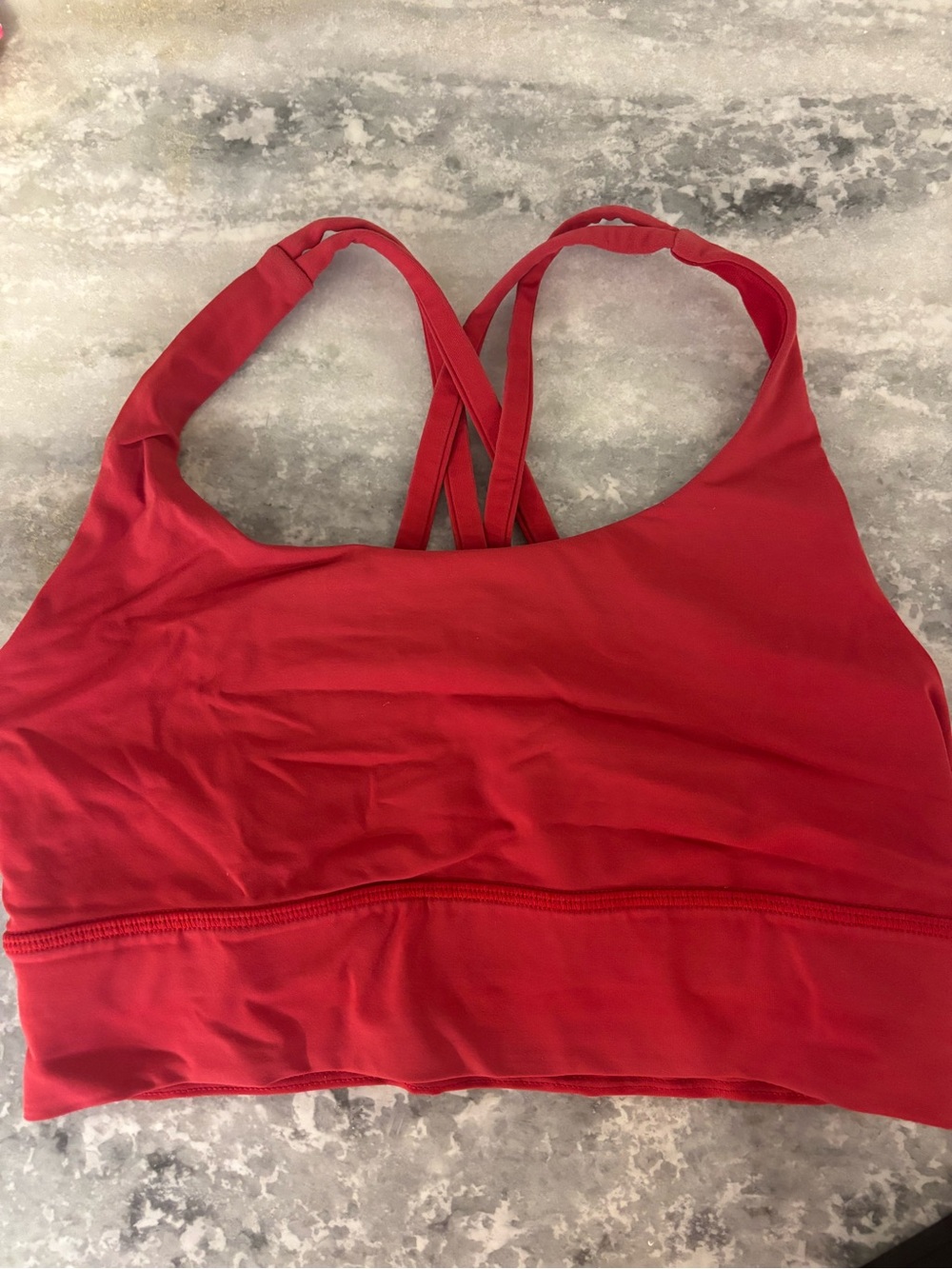 lululemon athletica Red energy longline  Sports Bra